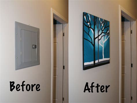 decorative covers for electrical boxes|8 Ideas for Covering an Electrical Panel .